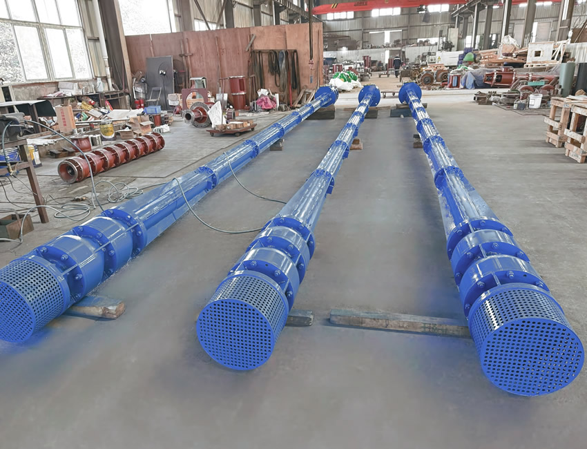 What are the vertical multi-stage semi submersible long shaft mixed flow turbine pumps used for ultra deep working conditions with ultra long underwater depths?